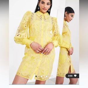 ASOS yellow mini dress